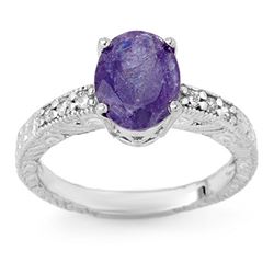 2.68 ctw Tanzanite & Diamond Ring 18k White Gold