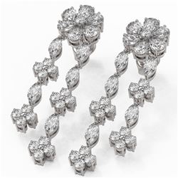 6 ctw Pear & Marquise Diamond Earrings 18K White Gold