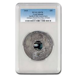 2018 Cook Island 3 oz Meteorites The Moon Apollo 8 MS-70 PCGS