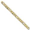 Image 2 : 14k Gold 2.5 mm Figaro Chain Bracelet - 7 in.