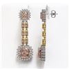 Image 2 : 17.42 ctw Morganite & Diamond Earrings 14K Yellow Gold
