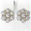 Image 2 : 1 ctw Diamond Designer Earrings 18K Yellow Gold