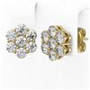 Image 3 : 1 ctw Diamond Designer Earrings 18K Yellow Gold