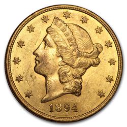1894-S $20 Liberty Gold Double Eagle AU