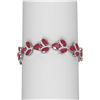 Image 1 : 40.92 ctw Ruby & Diamond Bracelet 18K White Gold