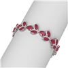 Image 2 : 40.92 ctw Ruby & Diamond Bracelet 18K White Gold