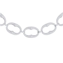 32 ctw Certified VS/SI Diamond Necklace 18K White Gold