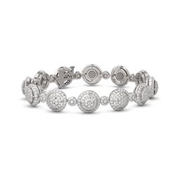 10.5 ctw Diamond Designer Bracelet 18K White Gold