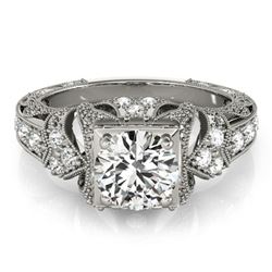 1.25 ctw Certified VS/SI Diamond Antique Ring 18k White Gold