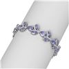 Image 2 : 31.02 ctw Tanzanite & Diamond Bracelet 18K White Gold