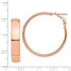 Image 2 : 14k Rose Gold Omega Back Hoop Earrings - 7x35 mm