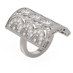 4.25 ctw Diamond Ring 18K White Gold