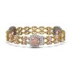 Image 2 : 18.59 ctw Morganite & Diamond Bracelet 14K Yellow Gold