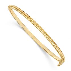 14k Gold Polished Hinged Bangle Bracelet