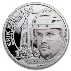2017 Grandeur 1 oz Silver Hockey: Karlsson (High Relief)