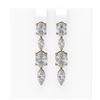 Image 1 : 3.88 ctw Diamond Earrings 18K Yellow Gold