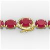 Image 1 : 37 ctw Ruby & VS/SI Diamond Eternity Micro Bracelet 14k Yellow Gold