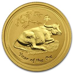 2009 Australia 1/10 oz Gold Lunar Ox BU (Series II)