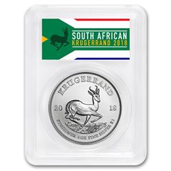 2018 South Africa 1 oz Silver Krugerrand MS-69 PCGS (FS)