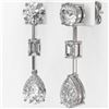 Image 3 : 3.5 ctw Pear Cut Diamond Designer Earrings 18K White Gold