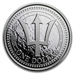2018 Barbados 1 oz Silver Trident BU