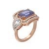 Image 1 : 6.98 ctw Tanzanite & Diamond Ring 18K Rose Gold