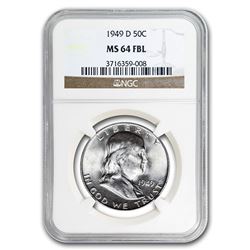 1949-D Franklin Half Dollar MS-64 NGC (FBL)