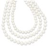 Image 1 : 14k Gold 8-9 mm Freshwater Cultured 3-Strand Pearl Necklace