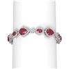 Image 1 : 33.90 ctw Ruby & Diamond Bracelet 18K White Gold