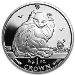 1995 Isle of Man 1 oz Silver Turkish Cat Proof