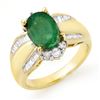 Image 1 : 2.87 ctw Emerald & Diamond Ring 14k Yellow Gold