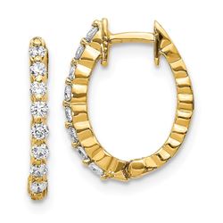 14k Diamond Hinged Hoop Earring Mountings