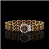 Image 1 : 14.98 ctw Garnet & Diamond Bracelet 14K Yellow Gold