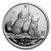 Image 1 : 2001 Isle of Man 1 oz Silver Somali Kittens Proof