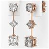 Image 3 : 1.85 ctw Cushion Cut Diamond Designer Earrings 18K Rose Gold