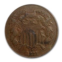 1871 Two Cent Piece VF-20 PCGS