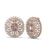 Image 2 : 11.6 ctw Morganite & Diamond Earrings 18K Rose Gold