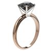 Image 3 : 2.50 ctw Fancy Black Diamond Solitaire Engagment Ring 10k Rose Gold