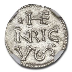 Hungary AR Denar King Emeric (1196-1204 AD) MS-63 NGC