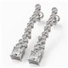 Image 1 : 2.5 ctw Princess Cut Diamond Designer Earrings 18K White Gold