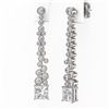 Image 3 : 2.5 ctw Princess Cut Diamond Designer Earrings 18K White Gold