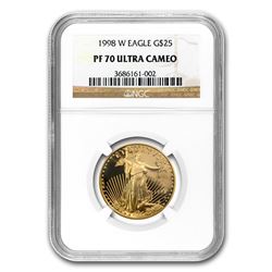 1998-W 1/2 oz Proof Gold American Eagle PF-70 NGC