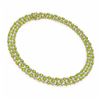 Image 2 : 37.97 ctw Peridot & Diamond Necklace 10K Yellow Gold