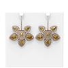 Image 1 : 23.32 ctw Canary Citrine Diamond Earrings 18K Rose Gold