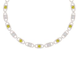 20 ctw SI/I Fancy Yellow Diamond Necklace 18K Rose Gold