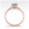 Image 3 : 1 ctw Princess Cut VS/SI Diamond Engagment Ring 18k Rose Gold