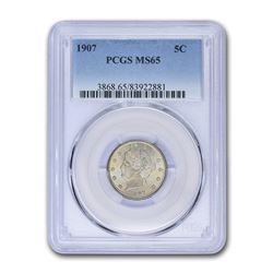 1907 Liberty Head V Nickel MS-65 PCGS