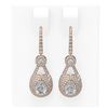 Image 1 : 4.09 ctw Pear Diamond Earrings 18K Rose Gold