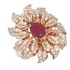 Image 3 : 3.52 ctw Ruby & Diamond Ring 18K Rose Gold