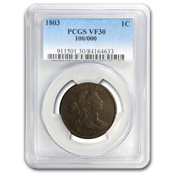 1803 Large Cent 100/000 VF-30 PCGS